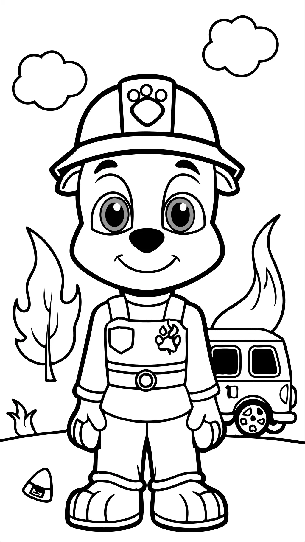 paw patrol coloring page marshall